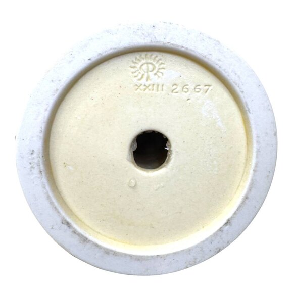 Vtg Rookwood Pottery Ribbed Yellow Candlestick Holder 2667 Carmel Yellow 1923 7" - Picture 4 of 6